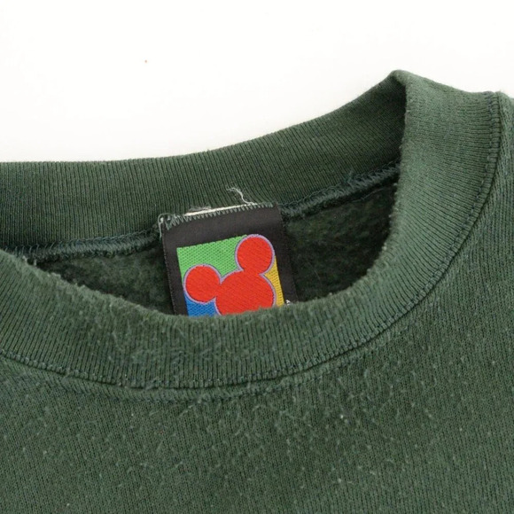 VTG Mickey Unlimited Green Embroidered Florida Mickey Mouse Crew Neck Sweater XL - Picture 5 of 10